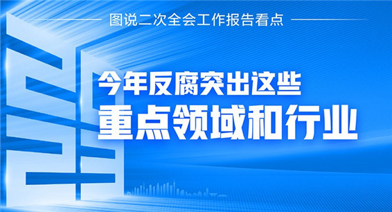 图说二次全会工作报告看点丨今年反腐突出这些重点领域和行业